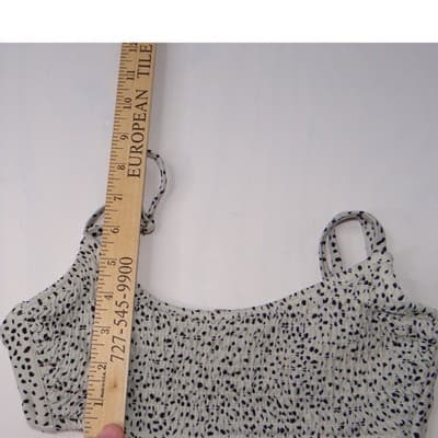 Xhilaration Smocked Dot Print Bikini Top Bandeau Swimwear Size M - Thumbnail 5