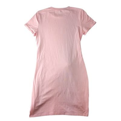 MEROKEETY Pink Short Sleeve Ruched Knot Front Midi Dress Size M - Thumbnail 5