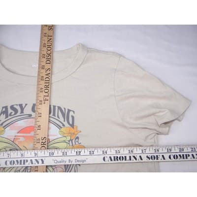 Old Navy Easy Going Butterfly Sunset Graphic T Shirt Women's Size Small Cream - Thumbnail 5