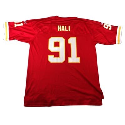 Reebok Kansas City Chiefs Leslie O'Neal 91 NFL Jersey Mens XL Red Mesh Football - Thumbnail 4