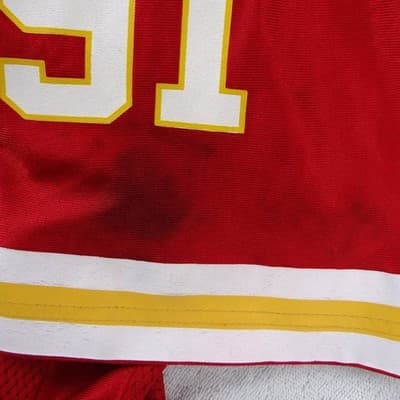 Reebok Kansas City Chiefs Leslie O'Neal 91 NFL Jersey Mens XL Red Mesh Football - Thumbnail 10