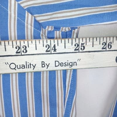 Michael Michael Kors Mens Blue Stripe Button Down Dress Shirt Size 17 34/35 - Thumbnail 5