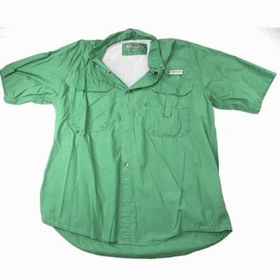 Magellan Sportswear Men's Green Short Sleeve Button Up Fishing Shirt Size L - Thumbnail 2