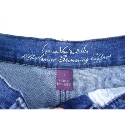 Gloria Vanderbilt Denim Shorts Women Size 4 Blue All Around Slimming Effect - Thumbnail 2