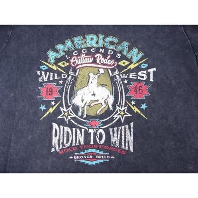 Rock & Roll Cowgirl Legends Outlaw Rodeo Graphic T-Shirt Women's Size Medium - Thumbnail 3
