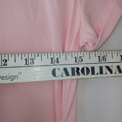 MEROKEETY Pink Short Sleeve Ruched Knot Front Midi Dress Size M - Thumbnail 8