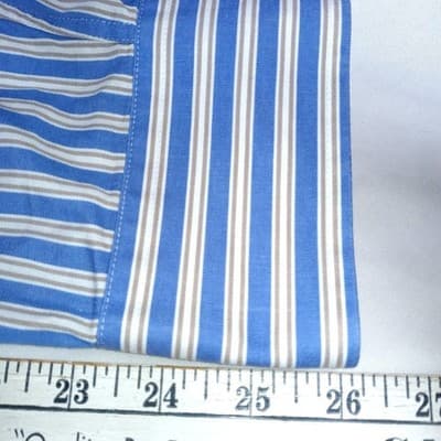 Michael Michael Kors Mens Blue Stripe Button Down Dress Shirt Size 17 34/35 - Thumbnail 4