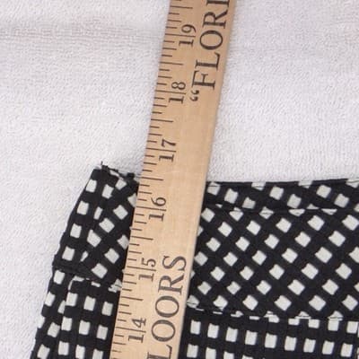Express Womens Size 8 Black White Checkered Grid Mini Skirt Exposed Back Zipper - Thumbnail 5