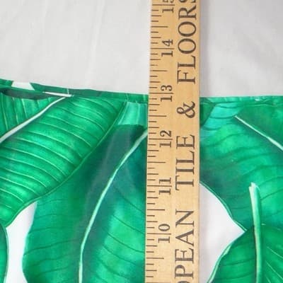 Unbranded Tropical Banana Leaf Print High Waisted Bikini Set Green White Medium - Thumbnail 9