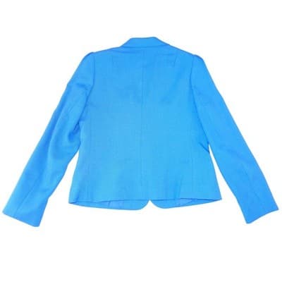 Pykettes Vintage Royal Blue Skirt Suit Set Blazer Mini Skirt Made in Japan 12 - Thumbnail 4