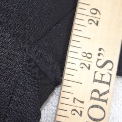 JF J Ferrar Mens Black Dress Pants Flat Front Straight Leg 36x29 Solid - Thumbnail 5