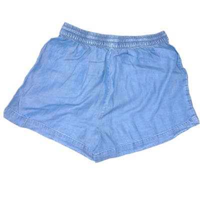 ToxiK3 Womens Blue Chambray Drawstring Shorts High Rise Elastic Waist Size M - Thumbnail 3