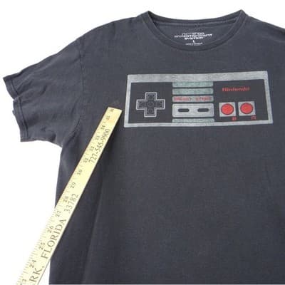 Nintendo Entertainment System Controller Graphic T Shirt Black Adult Large NES - Thumbnail 4