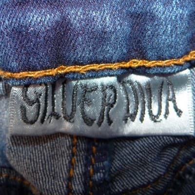 Silver Diva Womens Y2K High Waist Bermuda Denim Shorts Dark Wash Braided Size 7 - Thumbnail 3