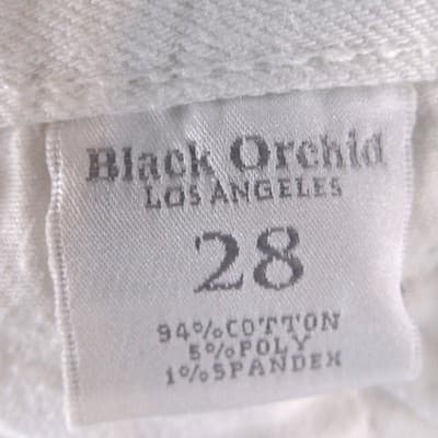 Black Orchid Los Angeles Womens White Distressed Straight Leg Jeans Size 28 - Thumbnail 2