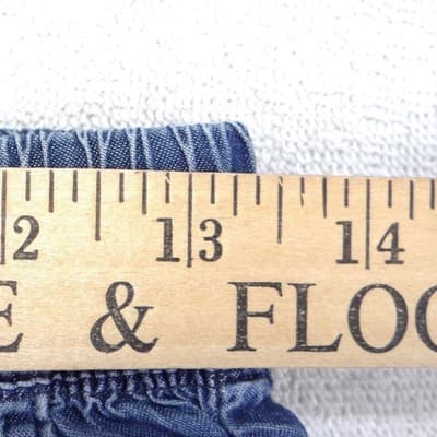 ToxiK3 Womens Blue Chambray Drawstring Shorts High Rise Elastic Waist Size M - Thumbnail 4