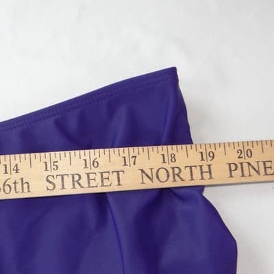 NWT-Rosvigor Womens Plus Size 3XL Colorblock Bikini Set Purple Teal High Waist - Thumbnail 11