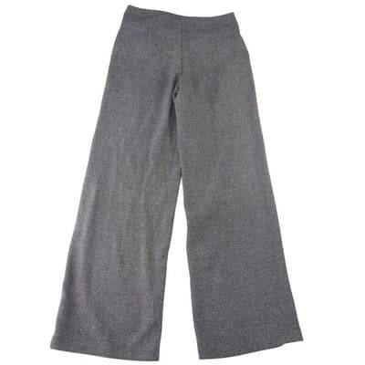 MSSP Max Studio Gray Wide Leg Trousers High Rise Button Detail Pants Size 8 - Thumbnail 3