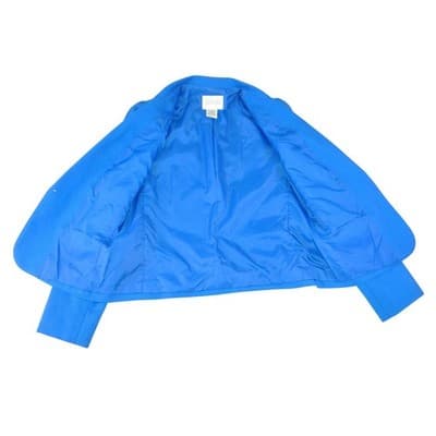 Pykettes Vintage Royal Blue Skirt Suit Set Blazer Mini Skirt Made in Japan 12 - Thumbnail 2