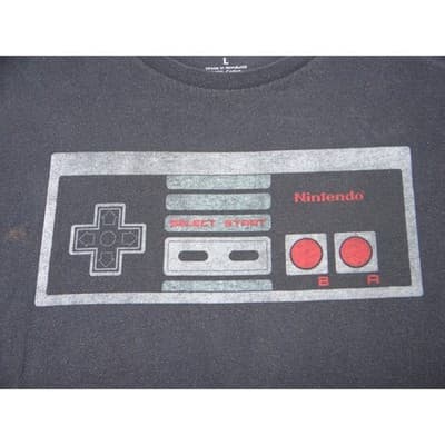 Nintendo Entertainment System Controller Graphic T Shirt Black Adult Large NES - Thumbnail 3