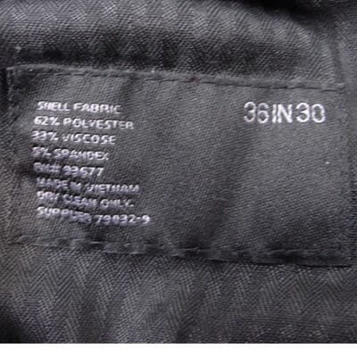 J.Ferrar Mens Slim Fit Dress Pants Black 36x30 Flat Front Stretch Trousers - Thumbnail 2