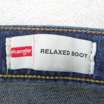 Wrangler Relaxed Boot Cut Jeans Mens 34x30 Medium Wash Blue Denim - Thumbnail 2
