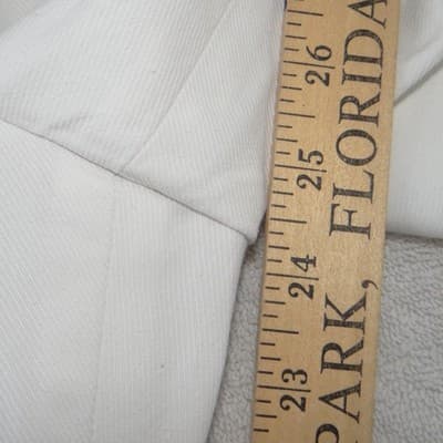 Ann Taylor Womens White Wide Leg Twill Dress Pants Trousers Size 10 - Thumbnail 5