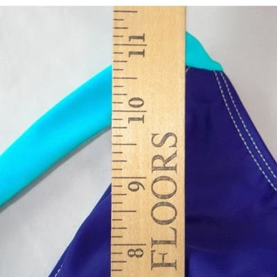 NWT-Rosvigor Womens Plus Size 3XL Colorblock Bikini Set Purple Teal High Waist - Thumbnail 8