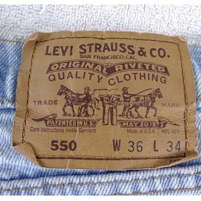 Vintage Levis Orange Tag Jeans Mens 36x34 Light Wash Straight Leg Made in USA - Thumbnail 4