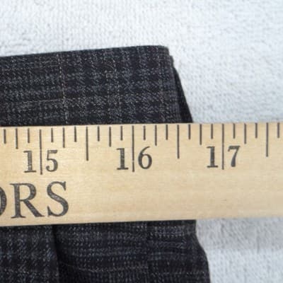 Murano Alex Fit Mens 32x30 Charcoal Gray Glen Plaid Check Dress Pants Trousers - Thumbnail 4