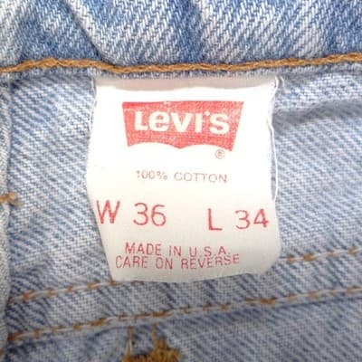 Vintage Levis Orange Tag Jeans Mens 36x34 Light Wash Straight Leg Made in USA - Thumbnail 2