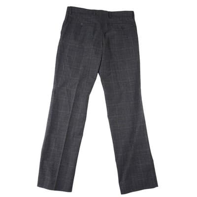 Murano Alex Fit Mens 32x30 Charcoal Gray Glen Plaid Check Dress Pants Trousers - Thumbnail 3