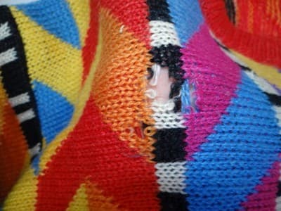 Vintage UNO & UNA Colorful Patterned Knit Sweater - Thumbnail 4