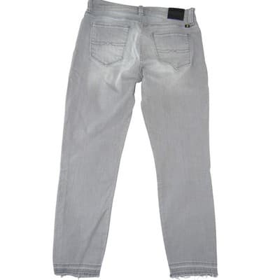 Lucky Brand Brooke Capri Grey Distressed Skinny Jeans Size 6 28 Light Wash - Thumbnail 4