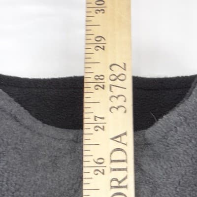 Nautica Mens Quarter Zip Fleece Pullover Charcoal Gray Logo Mock Neck Size M - Thumbnail 5