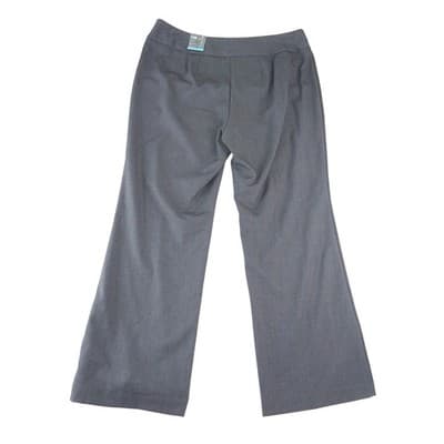 NWT Covington Essentials Petite Curvy Fit Wide Leg Dress Pants Gray 14P - Thumbnail 7
