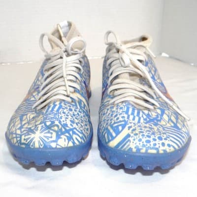 Nike Zoom Mercurial Superfly 9 Academy CR7 TF Kids Blue White Size 4.5Y - Thumbnail 4