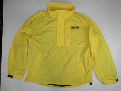 Vintage Y2K Chaps Ralph Lauren Yellow Men's Windbreaker Jacket