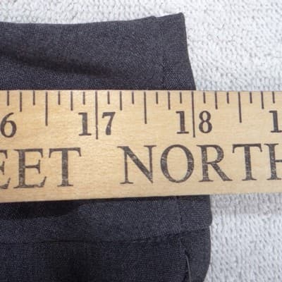NWT Covington Essentials Petite Curvy Fit Wide Leg Dress Pants Gray 14P - Thumbnail 10