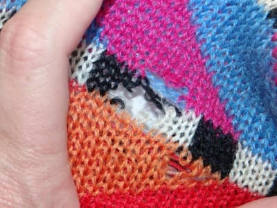 Vintage UNO & UNA Colorful Patterned Knit Sweater - Thumbnail 7