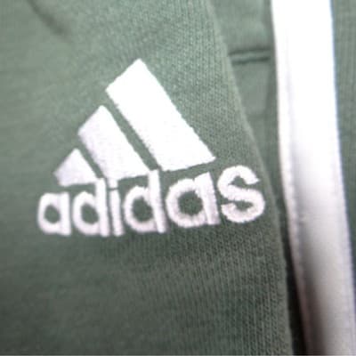 Adidas Mens 3-Stripe Fleece Jogger Sweatpants Green White Logo - Thumbnail 4