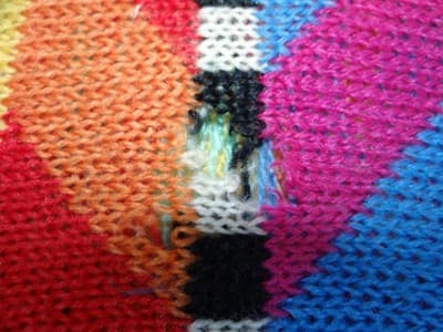 Vintage UNO & UNA Colorful Patterned Knit Sweater - Thumbnail 3