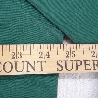 Vintage Nautica 90s Mens Green Cotton Twill Denim Collar Button Down Shirt L - Thumbnail 7