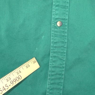 Vintage Nautica 90s Mens Green Cotton Twill Denim Collar Button Down Shirt L - Thumbnail 5