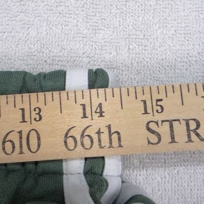Adidas Mens 3-Stripe Fleece Jogger Sweatpants Green White Logo - Thumbnail 5