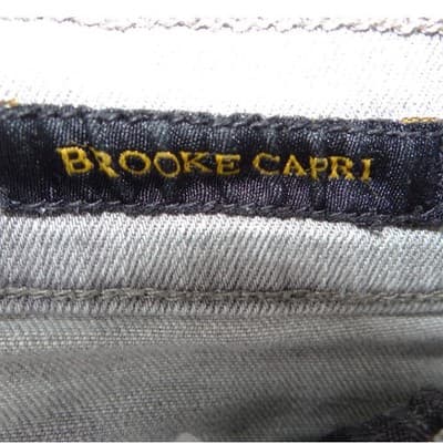 Lucky Brand Brooke Capri Grey Distressed Skinny Jeans Size 6 28 Light Wash - Thumbnail 3