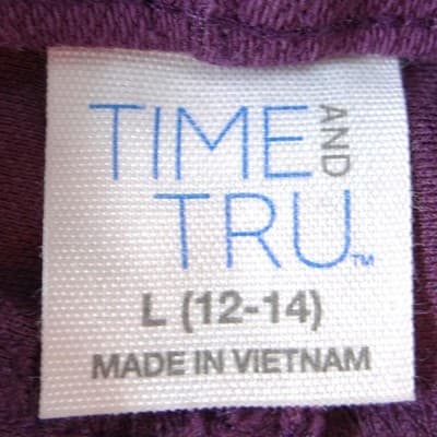 Time and Tru Womens Purple High Rise Pull On Jeggings Size L 12-14 Skinny Pants - Thumbnail 2