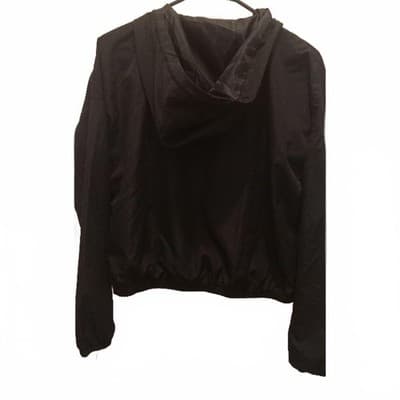 Rue21 Cropped Hooded Windbreaker Jacket with Roses - Thumbnail 3