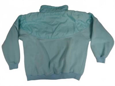 Vintage 1990's China Wear By Morsly Light Blue Pullover Sweatshirt Hoodie - Thumbnail 4