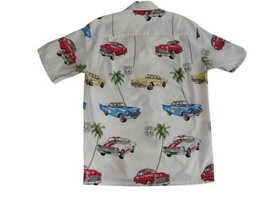 Pacific Blend Retro Classic Cars Short Sleeve Shirt - Thumbnail 4